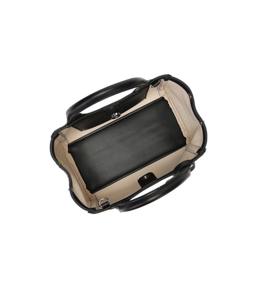 MERCURYDUO（マーキュリーデュオ）の「【MERCURYDUO/マーキュリーデュオ】カードケース付 軽量キャンバスロゴ 2WAYトートバッグ（トートバッグ・レディース・ブラック系/アイボリー系・FREE）」の5枚目の写真