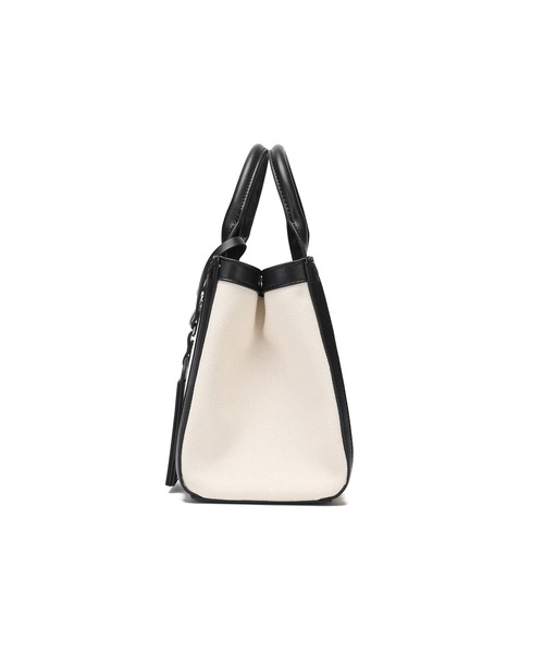 MERCURYDUO（マーキュリーデュオ）の「【MERCURYDUO/マーキュリーデュオ】カードケース付 軽量キャンバスロゴ 2WAYトートバッグ（トートバッグ・レディース・ブラック系/アイボリー系・FREE）」の14枚目の写真