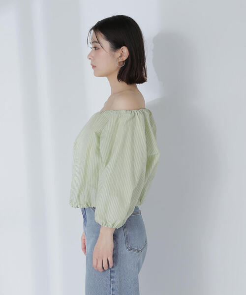 セール】◇ホックディテールオフショルブラウス（シャツ