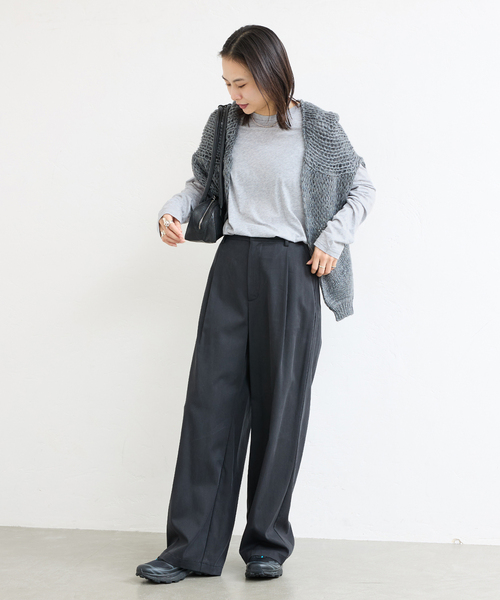 JOURNAL STANDARD（ジャーナルスタンダード）の「《追加》ソフトコットンシアーロンT（Tシャツ/カットソー・レディース・ライトグレー/ホワイト系その他・FREE）」の3枚目の写真