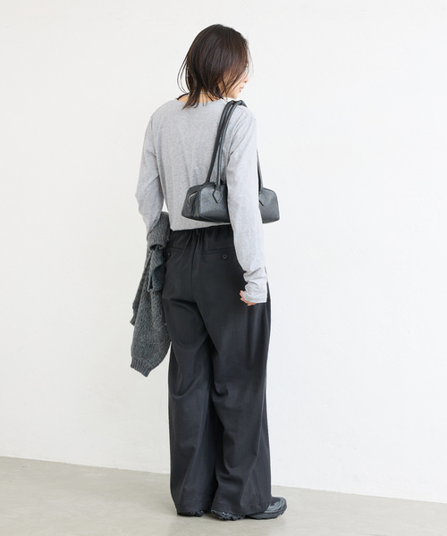 JOURNAL STANDARD（ジャーナルスタンダード）の「《追加》ソフトコットンシアーロンT（Tシャツ/カットソー・レディース・ライトグレー/ホワイト系その他・FREE）」の8枚目の写真