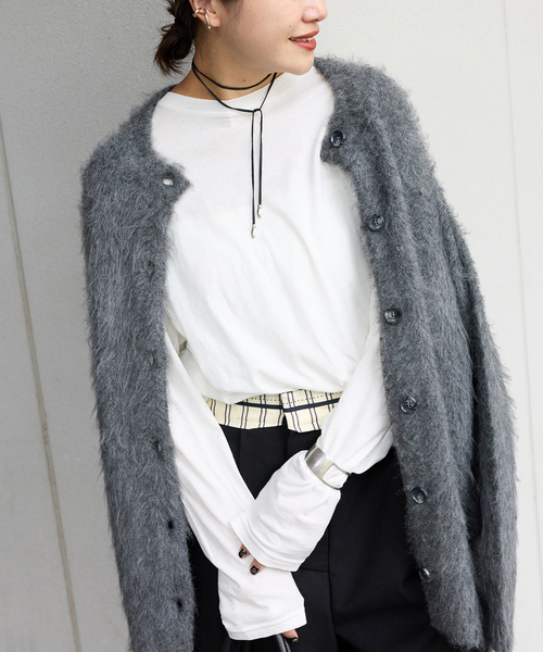 JOURNAL STANDARD（ジャーナルスタンダード）の「《追加》ソフトコットンシアーロンT（Tシャツ/カットソー・レディース・ライトグレー/ホワイト系その他・FREE）」の14枚目の写真