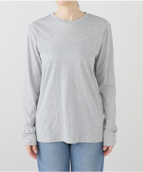 JOURNAL STANDARD（ジャーナルスタンダード）の「《追加》ソフトコットンシアーロンT（Tシャツ/カットソー・レディース・ライトグレー/ホワイト系その他・FREE）」の15枚目の写真