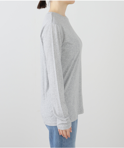 JOURNAL STANDARD（ジャーナルスタンダード）の「《追加》ソフトコットンシアーロンT（Tシャツ/カットソー・レディース・ライトグレー/ホワイト系その他・FREE）」の18枚目の写真