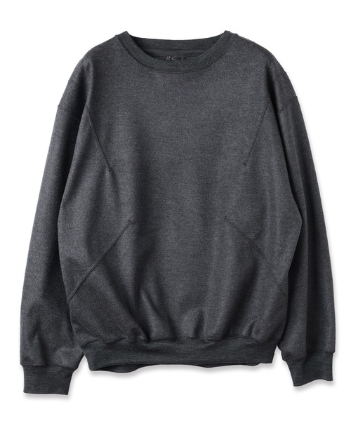 Jieda(ジエダ)の「SWITCHING WOOL CREW(スウェット・メンズ・グレー/ブラック・2/1)」の2枚目の写真