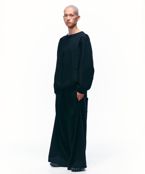 Jieda(ジエダ)の「SWITCHING WOOL CREW(スウェット・メンズ・グレー/ブラック・2/1)」の3枚目の写真