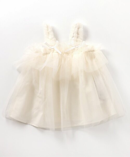 apres les cours（アプレレクール）の「チュールベビージャンスカ（その他ベビーウェア・キッズ・オフホワイト/ピンク・80/70）」の6枚目の写真