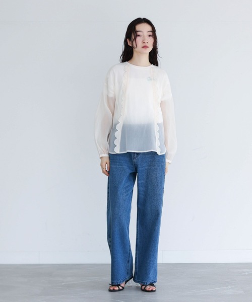 somari imagination(ソマリ イマジネーション)の「『花柄モチーフストレートデニムパンツ』(デニムパンツ・レディース・ブルー・S~M/L~LL/3L)」の17枚目の写真
