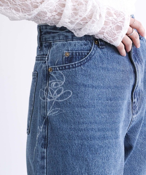 somari imagination(ソマリ イマジネーション)の「『花柄モチーフストレートデニムパンツ』(デニムパンツ・レディース・ブルー・S~M/L~LL/3L)」の21枚目の写真