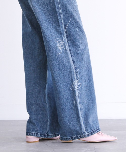 somari imagination(ソマリ イマジネーション)の「『花柄モチーフストレートデニムパンツ』(デニムパンツ・レディース・ブルー・S~M/L~LL/3L)」の22枚目の写真