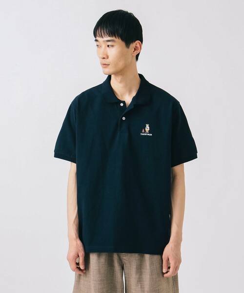 BEAMS HEART（ビームスハート）の「【ユニセックス】サーフベアー ポロシャツ（ポロシャツ・メンズ・ブラック/ホワイト/グリーン/ネイビー・S/M/L/XL）」の7枚目の写真