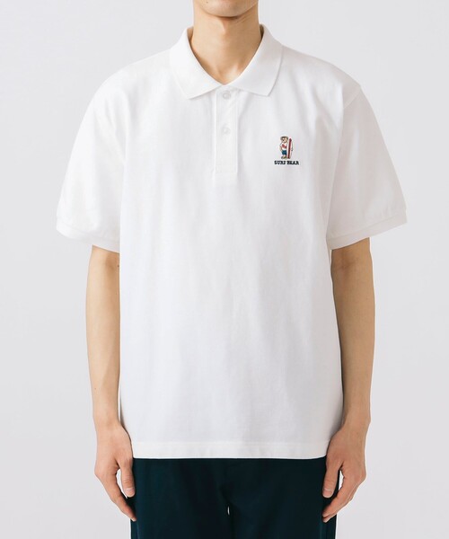 BEAMS HEART（ビームスハート）の「【ユニセックス】サーフベアー ポロシャツ（ポロシャツ・メンズ・ブラック/ホワイト/グリーン/ネイビー・S/M/L/XL）」の8枚目の写真