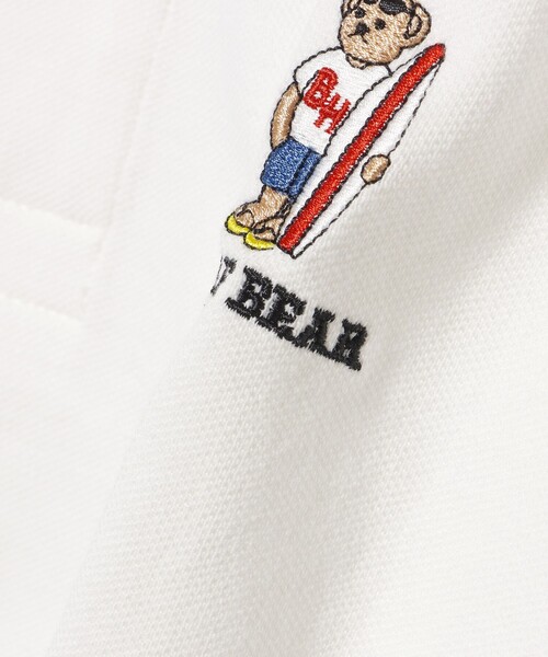 BEAMS HEART（ビームスハート）の「【ユニセックス】サーフベアー ポロシャツ（ポロシャツ・メンズ・ブラック/ホワイト/グリーン/ネイビー・S/M/L/XL）」の20枚目の写真