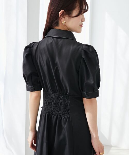 MAJESTIC LEGON（マジェスティックレゴン）の「【WEB限定XSサイズあり】サイドレースアップシャツワンピース（シャツワンピース・レディース・ホワイト系その他/グレー系その他/ブラック系その他/ブラック・X-SMALL/SMALL/MEDIUM/LARGE）」の8枚目の写真