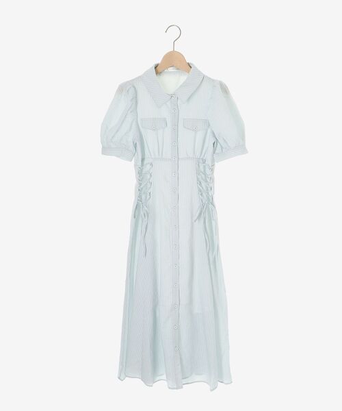 MAJESTIC LEGON（マジェスティックレゴン）の「【WEB限定XSサイズあり】サイドレースアップシャツワンピース（シャツワンピース・レディース・ホワイト系その他/グレー系その他/ブラック系その他/ブラック・X-SMALL/SMALL/MEDIUM/LARGE）」の13枚目の写真