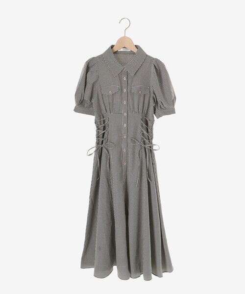 MAJESTIC LEGON（マジェスティックレゴン）の「【WEB限定XSサイズあり】サイドレースアップシャツワンピース（シャツワンピース・レディース・ホワイト系その他/グレー系その他/ブラック系その他/ブラック・X-SMALL/SMALL/MEDIUM/LARGE）」の14枚目の写真