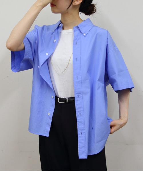 THE SHINZONE(ザ シンゾーン)の「THE SHINZONE/シンゾーン ハーフスリーブダディシャツ HALF SLEEVE DADDY SHIRT 25MMSBL06(シャツ/ブラウス・レディース・ブルー・FREE)」の5枚目の写真