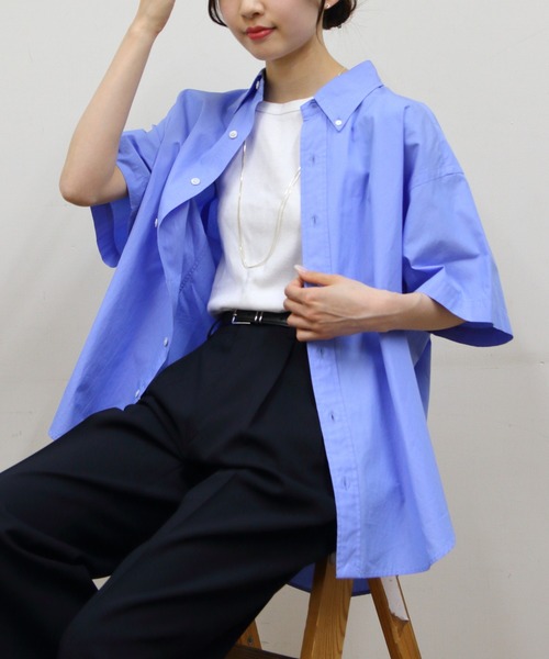 THE SHINZONE(ザ シンゾーン)の「THE SHINZONE/シンゾーン ハーフスリーブダディシャツ HALF SLEEVE DADDY SHIRT 25MMSBL06(シャツ/ブラウス・レディース・ブルー・FREE)」の7枚目の写真