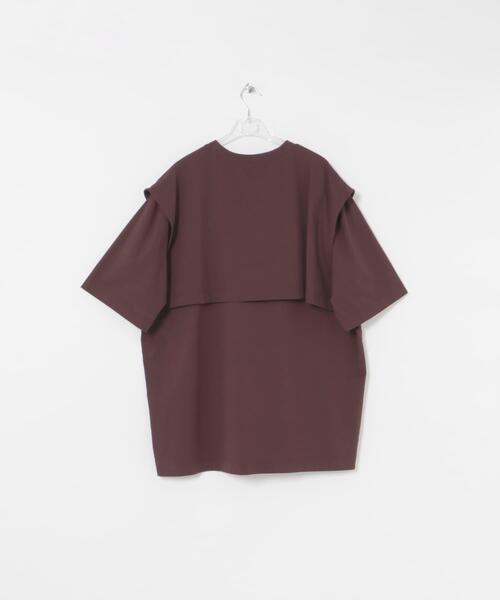 LAATO(ラート)の「layered big tee(Tシャツ/カットソー・レディース・ダークグレー/ブラウン/オフホワイト/ブラック/キャメル・FREE)」の22枚目の写真