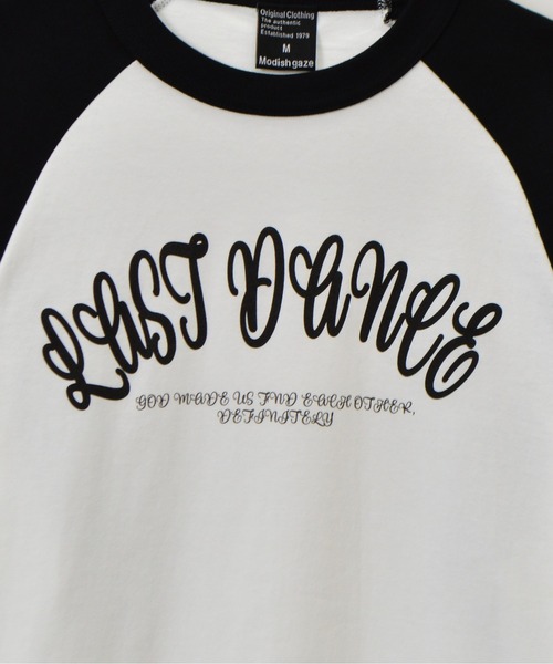 MODISH GAZE(モディシュガゼ)の「【MODISH GAZE】LAST DANCE ラグランロンT(Tシャツ/カットソー・レディース・ネイビー/ブラック・LARGE/MEDIUM)」の9枚目の写真