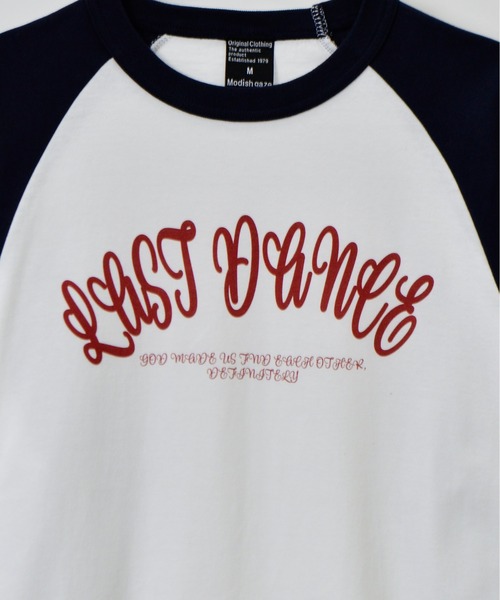MODISH GAZE(モディシュガゼ)の「【MODISH GAZE】LAST DANCE ラグランロンT(Tシャツ/カットソー・レディース・ネイビー/ブラック・LARGE/MEDIUM)」の10枚目の写真