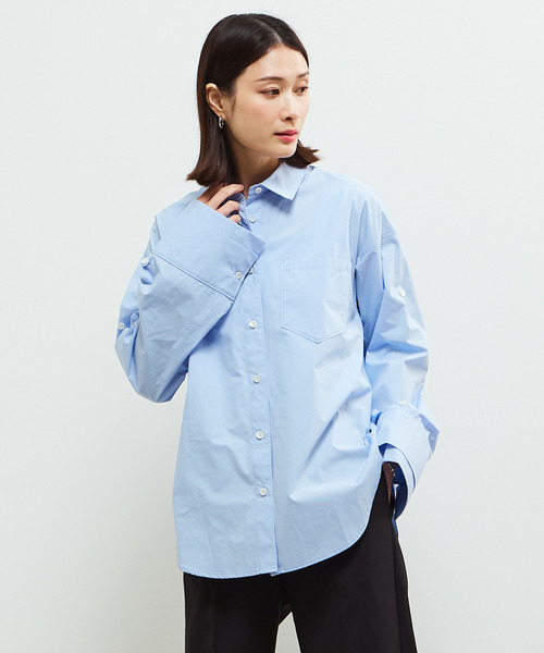 SOFFITTO（ソフィット）の「2WAYレイヤードデザインシャツ（シャツ/ブラウス・レディース・ホワイト/ピンク/ブルー・FREE）」の2枚目の写真