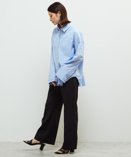 SOFFITTO（ソフィット）の「2WAYレイヤードデザインシャツ（シャツ/ブラウス・レディース・ホワイト/ピンク/ブルー・FREE）」の10枚目の写真