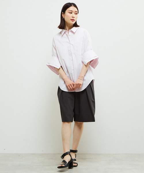 SOFFITTO（ソフィット）の「2WAYレイヤードデザインシャツ（シャツ/ブラウス・レディース・ホワイト/ピンク/ブルー・FREE）」の19枚目の写真