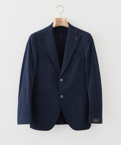 EDIFICE(エディフィス)の「BRERAS (ブレラス) Herrinbone Jersey JK(テーラードジャケット・メンズ・ネイビー・48)」の1枚目の写真
