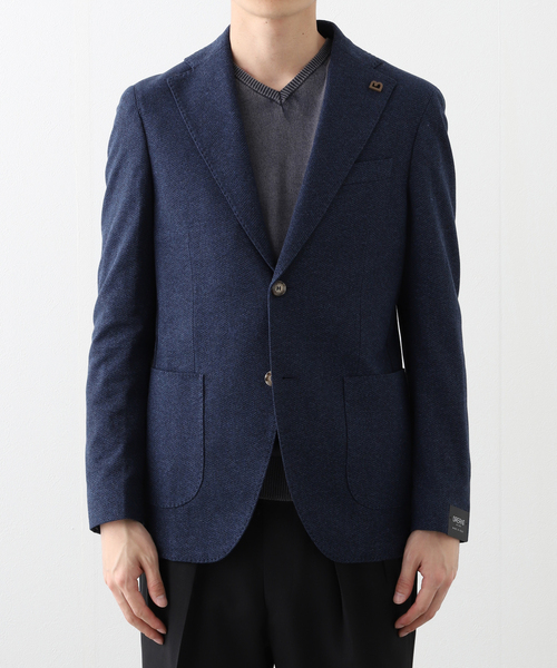 EDIFICE(エディフィス)の「BRERAS (ブレラス) Herrinbone Jersey JK(テーラードジャケット・メンズ・ネイビー・48)」の4枚目の写真