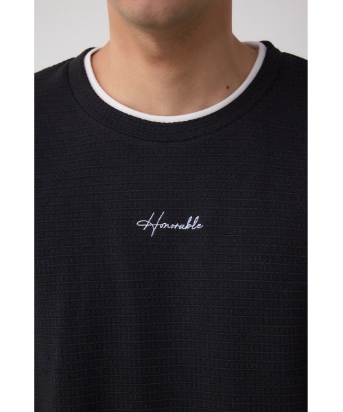 AZUL by moussy(アズールバイマウジー)の「フェイクレイヤードジャガードTシャツ(Tシャツ/カットソー・メンズ・ライトブルー/ブラック/ホワイト・MEDIUM/LARGE)」の15枚目の写真