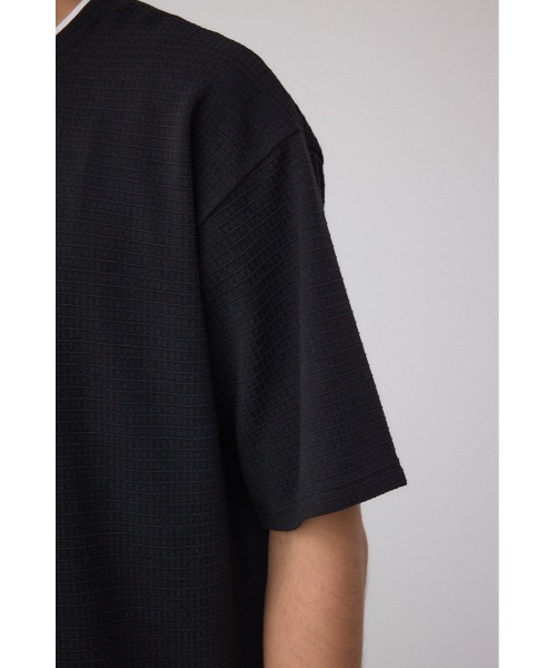 AZUL by moussy(アズールバイマウジー)の「フェイクレイヤードジャガードTシャツ(Tシャツ/カットソー・メンズ・ライトブルー/ブラック/ホワイト・MEDIUM/LARGE)」の14枚目の写真