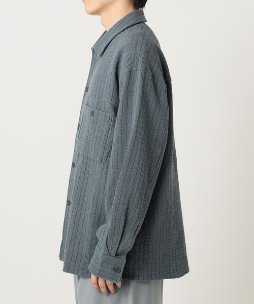 JOURNAL STANDARD relume（ジャーナルスタンダード　レリューム）の「C/Lバスケット ピンストライプシャツ（シャツ/ブラウス・メンズ・アイボリー/ブラック/ライトグレー・LARGE/MEDIUM）」の17枚目の写真