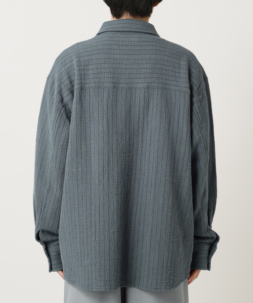 JOURNAL STANDARD relume（ジャーナルスタンダード　レリューム）の「C/Lバスケット ピンストライプシャツ（シャツ/ブラウス・メンズ・アイボリー/ブラック/ライトグレー・LARGE/MEDIUM）」の18枚目の写真