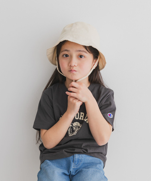 URBAN RESEARCH DOORS(アーバンリサーチドアーズ)の「『親子リンク』コットンツイルパネルハット(KIDS)(その他小物・キッズ・オレンジ/アイボリー・ONE)」の2枚目の写真