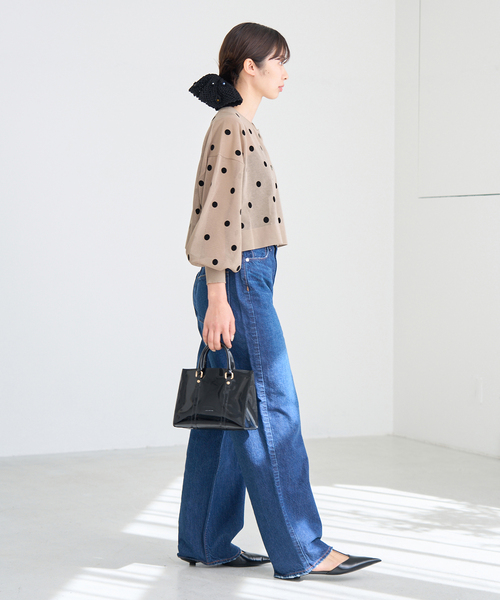 IENA（イエナ）の「FILMY ドット カーディガン（カーディガン/ボレロ・レディース・ベージュ/ネイビー/ダークブルー・FREE）」の17枚目の写真