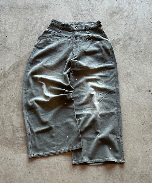 MandO（Auntie Rosa）（エムオー）の「【MandO】ドッグロゴウォッシュペイントバギーパンツ（その他パンツ・メンズ・ブラック/カーキ/ブラウン・SMALL/MEDIUM/LARGE）」の3枚目の写真