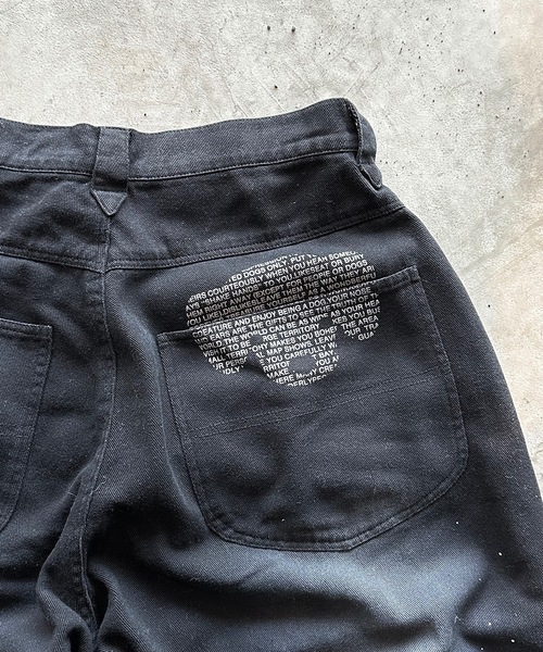 MandO（Auntie Rosa）（エムオー）の「【MandO】ドッグロゴウォッシュペイントバギーパンツ（その他パンツ・メンズ・ブラック/カーキ/ブラウン・SMALL/MEDIUM/LARGE）」の4枚目の写真