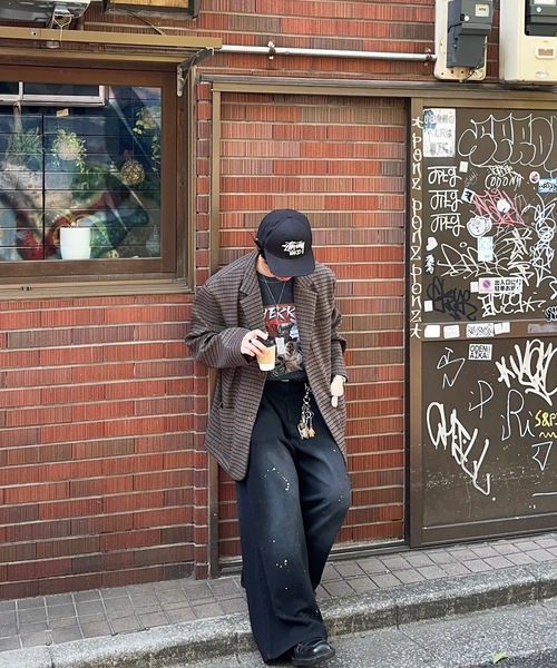 MandO（Auntie Rosa）（エムオー）の「【MandO】ドッグロゴウォッシュペイントバギーパンツ（その他パンツ・メンズ・ブラック/カーキ/ブラウン・SMALL/MEDIUM/LARGE）」の11枚目の写真