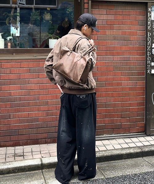 MandO（Auntie Rosa）（エムオー）の「【MandO】ドッグロゴウォッシュペイントバギーパンツ（その他パンツ・メンズ・ブラック/カーキ/ブラウン・SMALL/MEDIUM/LARGE）」の8枚目の写真