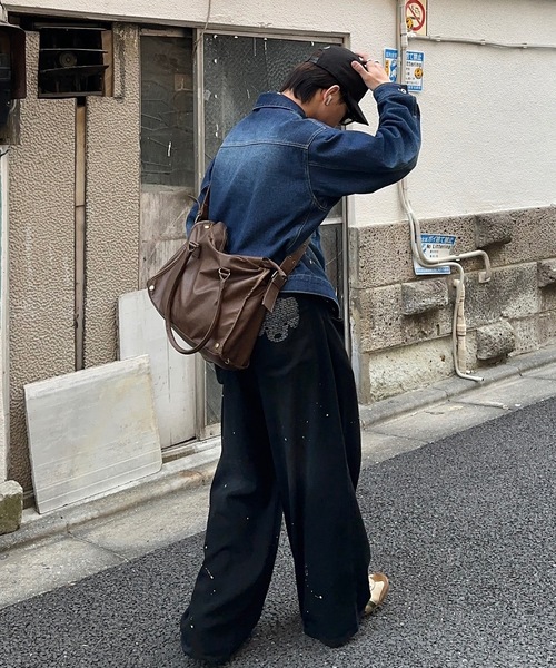 MandO（Auntie Rosa）（エムオー）の「【MandO】ドッグロゴウォッシュペイントバギーパンツ（その他パンツ・メンズ・ブラック/カーキ/ブラウン・SMALL/MEDIUM/LARGE）」の17枚目の写真