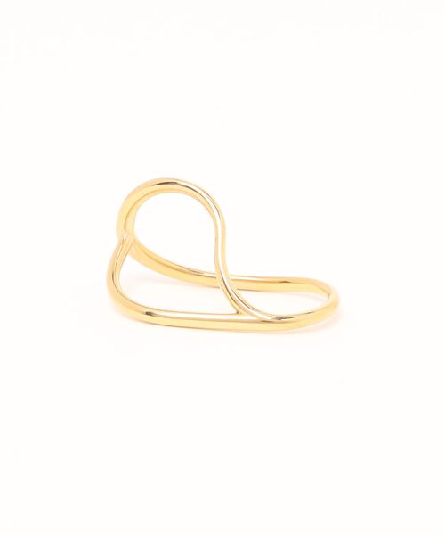ankh+(アンクプラス)の「着けっぱなしOK!金属アレルギー対応【ステンレス】ダブルフィンガーリング(リング・レディース・シルバー系1/ゴールド系1/ゴールド系2・FREE)」の12枚目の写真