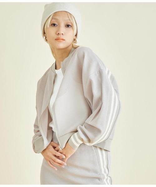 Settimissimo（セッティミッシモ）の「ライン デザイン カノコ メッシュ ブルゾン（ブルゾン・レディース・ブラック/ベージュ・FREE）」の11枚目の写真