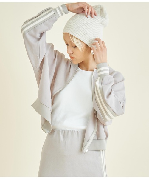 Settimissimo（セッティミッシモ）の「ライン デザイン カノコ メッシュ ブルゾン（ブルゾン・レディース・ブラック/ベージュ・FREE）」の12枚目の写真