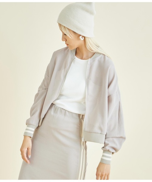 Settimissimo（セッティミッシモ）の「ライン デザイン カノコ メッシュ ブルゾン（ブルゾン・レディース・ブラック/ベージュ・FREE）」の13枚目の写真