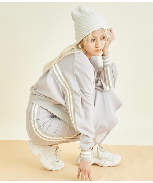 Settimissimo（セッティミッシモ）の「ライン デザイン カノコ メッシュ ブルゾン（ブルゾン・レディース・ブラック/ベージュ・FREE）」の16枚目の写真