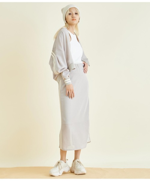 Settimissimo（セッティミッシモ）の「ライン デザイン カノコ メッシュ ブルゾン（ブルゾン・レディース・ブラック/ベージュ・FREE）」の18枚目の写真