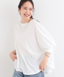 【洗える/S-LL】体型カバーにも ゆるりと着られる ドルマントップス