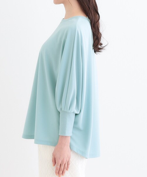 SHOO・LA・RUE(シューラルー)の「【洗える/S-LL】体型カバーにも ゆるりと着られる ドルマントップス(Tシャツ/カットソー・レディース・ホワイト/グレー/チャコールグレー/ライトブルー・01/02/03/04)」の22枚目の写真