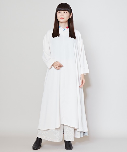 倭物やカヤ(ワモノヤカヤ)の「【倭物やカヤ】花便り八掛ワンピース(ワンピース・レディース・ベージュ系その他/ネイビー/ブラック・FREE)」の10枚目の写真